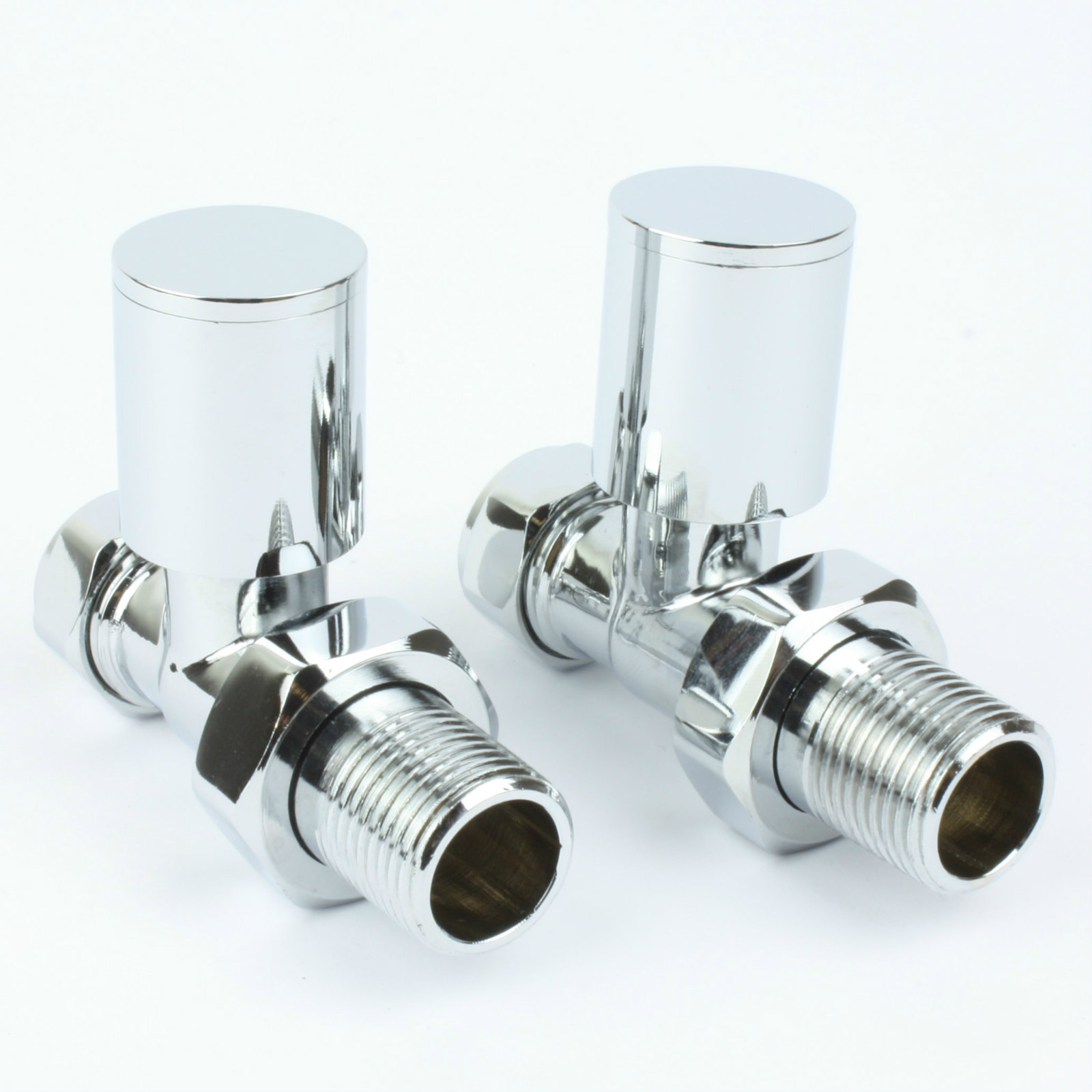 Chrome Valves Straight / Angled or Corner Design Heated Towel Rail Radiator TRV eBay