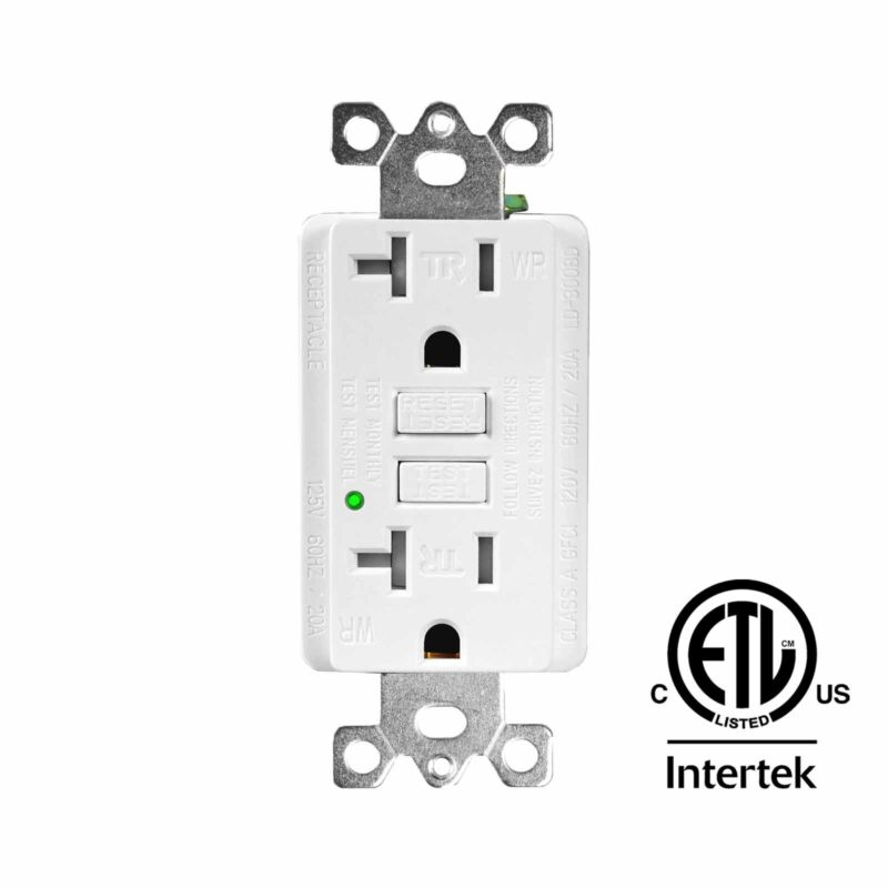 Self Test 20AMP GFCI GFI Wall Outlet Duplex Receptacle Tamper Resistant w/ LED