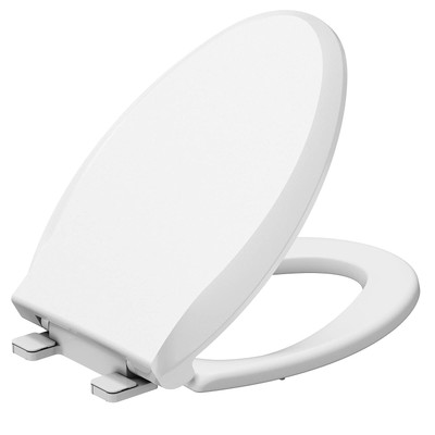 Durable Elongated Toilet Seat with Slow Soft Close - Easy to Install and Clea...