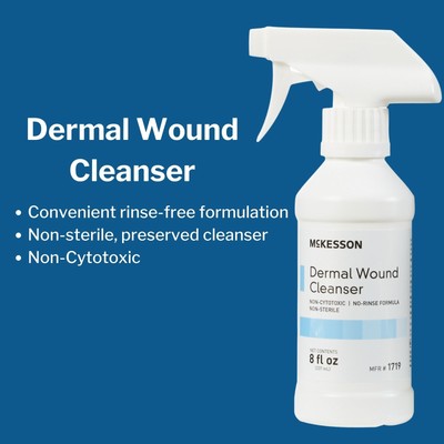 McKesson Dermal Wound Cleanser Spray Non-Cytotoxic Rinse-Free Formula 8 fl oz