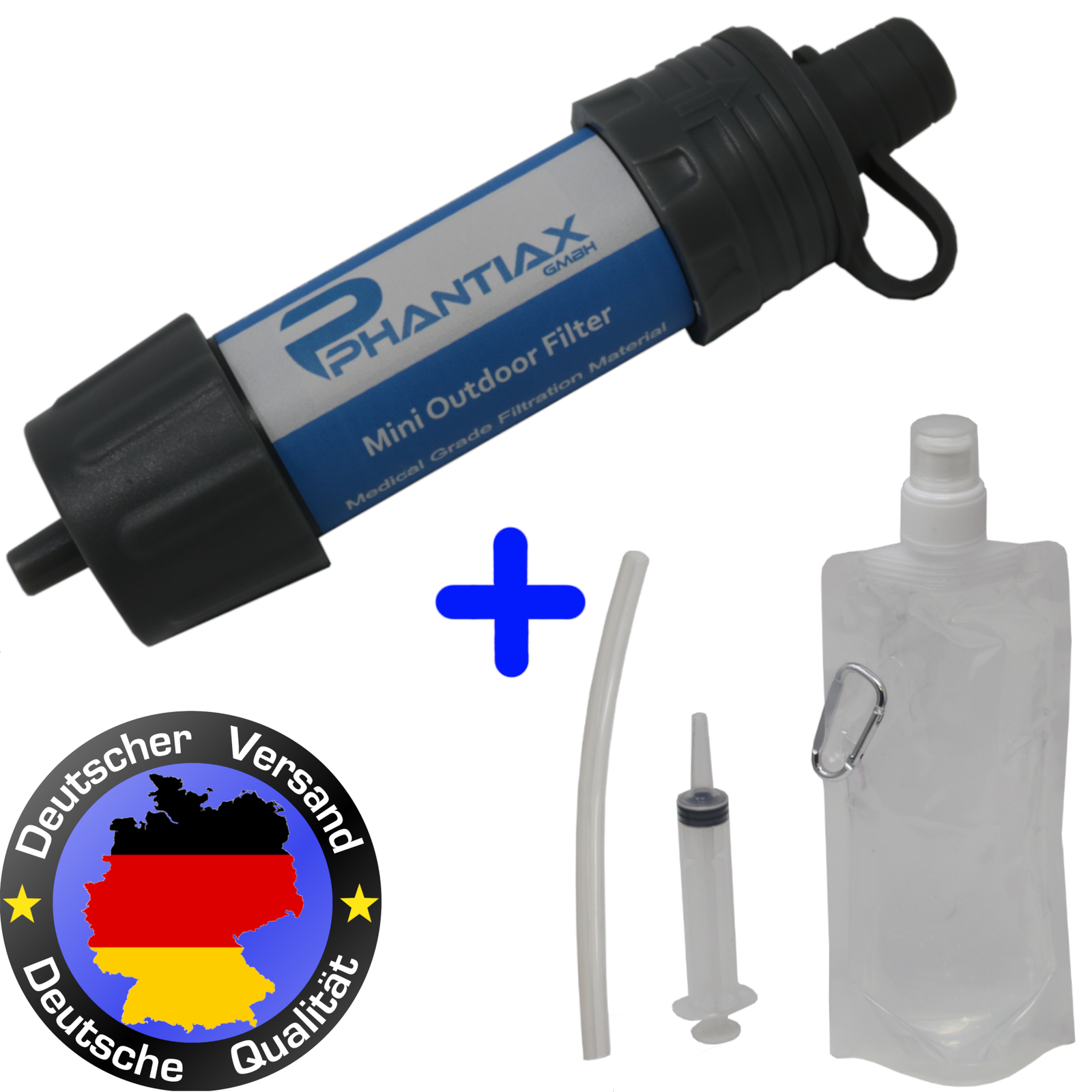 Phantiax Wasserfilter Trinkwasser Camping Angel Outdoor Wasseraufbereitung NEU