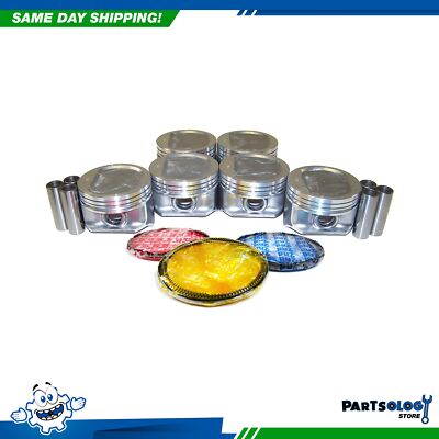 DNJ PRK1123 Piston and Ring Kit For 96-06 Jeep Cherokee 4.0L L6 OHV 12V