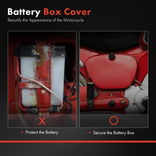 Right Side Battery Box Cover for Honda CT110 1980-1986 CT90 1969-1979 CA105T Red