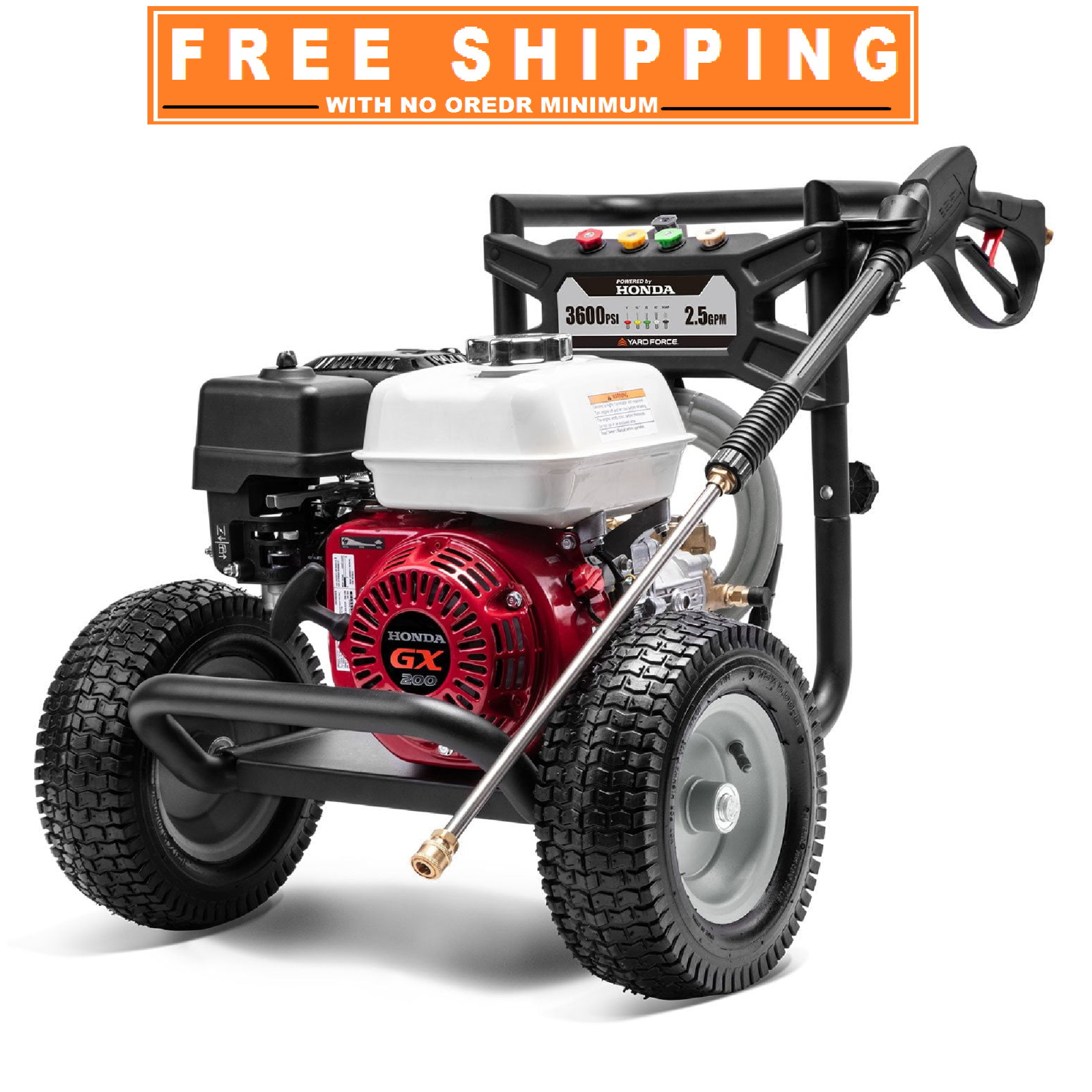 Yard Force 3600PSI 2.5GMP Honda GX200 196cc Gas Pressure