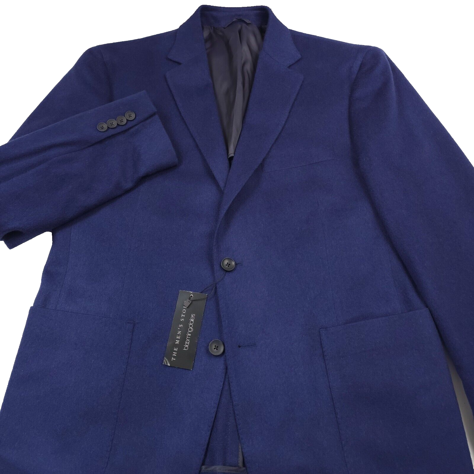 Pre-owned Bloomingdale's $798 Bloomingdales Cashmere Bright Navy Blue Sport Coat Blazer Jacket Mens 46r