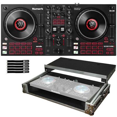 Numark Mixtrack Platinum FX Effects 4-Deck Serato DJ Controller w Flight Case