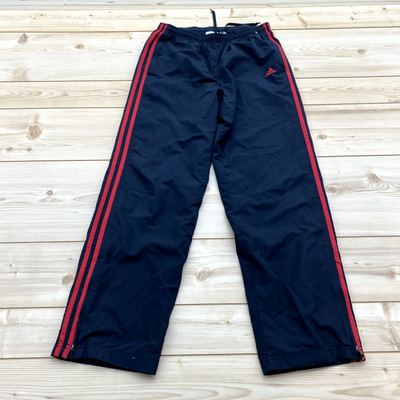 Adidas Black Striped Red Drawstring Logo Built In Underwear Track