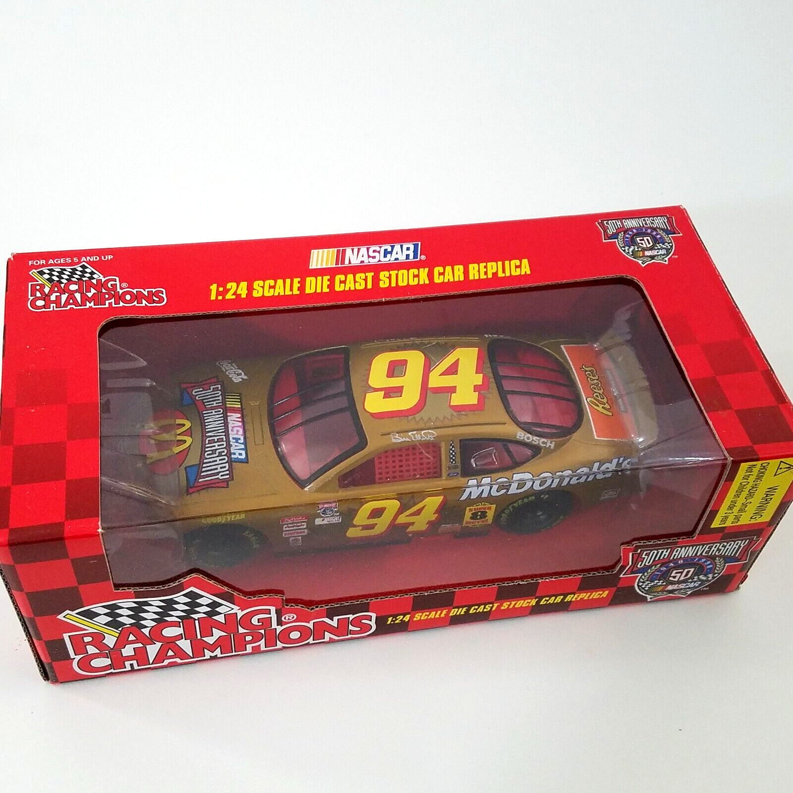 レーシングチャンピオンズ1/24 NASCAR Bill Elliott #94 Racing Champions, BILL ELLIOTT, 94 McDONALD'S - 1:24 Die