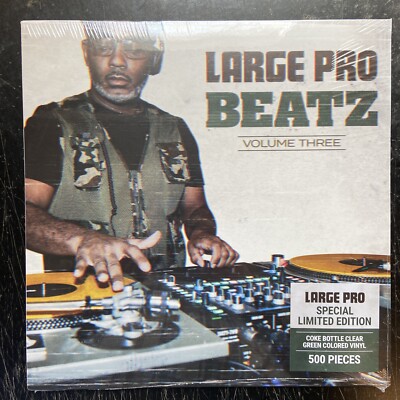 LARGE PRO BEATZ VOLUME THREE LP (COKE BOTTLE CLEAR GREEN COLORED) NEW/SEALED