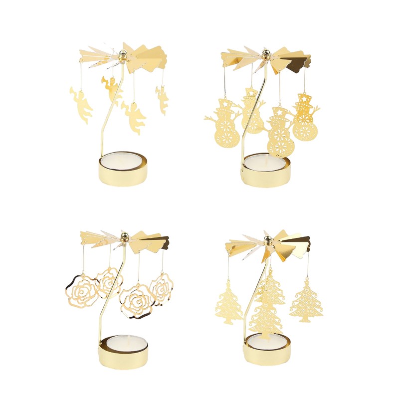 Rotary Tea Light Carousel Centerpiece Elegant Spinning