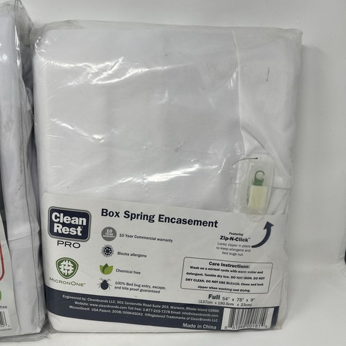 Clean Rest Pro Bug Allergen blocking  mattress + Box Spring Encasement