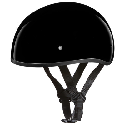 Daytona Ultra Slim DOT Skull Cap Motorcycle Helmet GLOSS BLACK-FREE SHIP