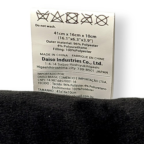 Daiso Black Cat Super Soft Squishy Hug Pillow Plush Stuffed Toy Animal 16" Cute!