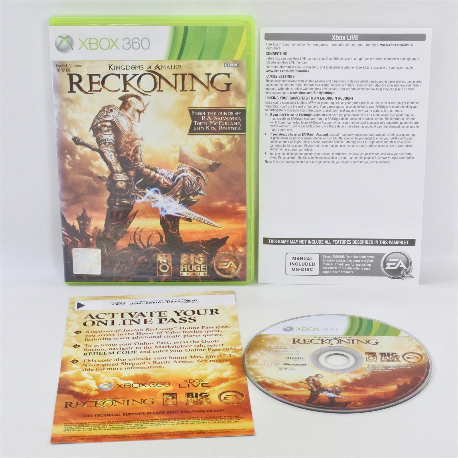 中古】 XBOX360ソフト アジア版 KINGDOMS OF AMALUR RECKONING