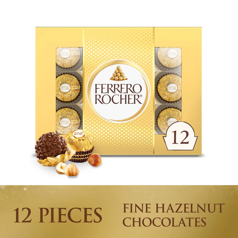 Fine Hazelnut Milk Chocolate, 12 Count, Pack of 6 Individually W