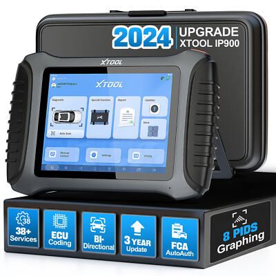 XTOOL IP900 Bidirectional Diagnostic Tool Car OBD2 Scanner FCA Autoauth 38+Reset