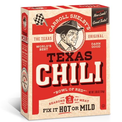 Carroll Shelby Authentic Chili Mix Kit - Crafted for Texas Flavor Fans