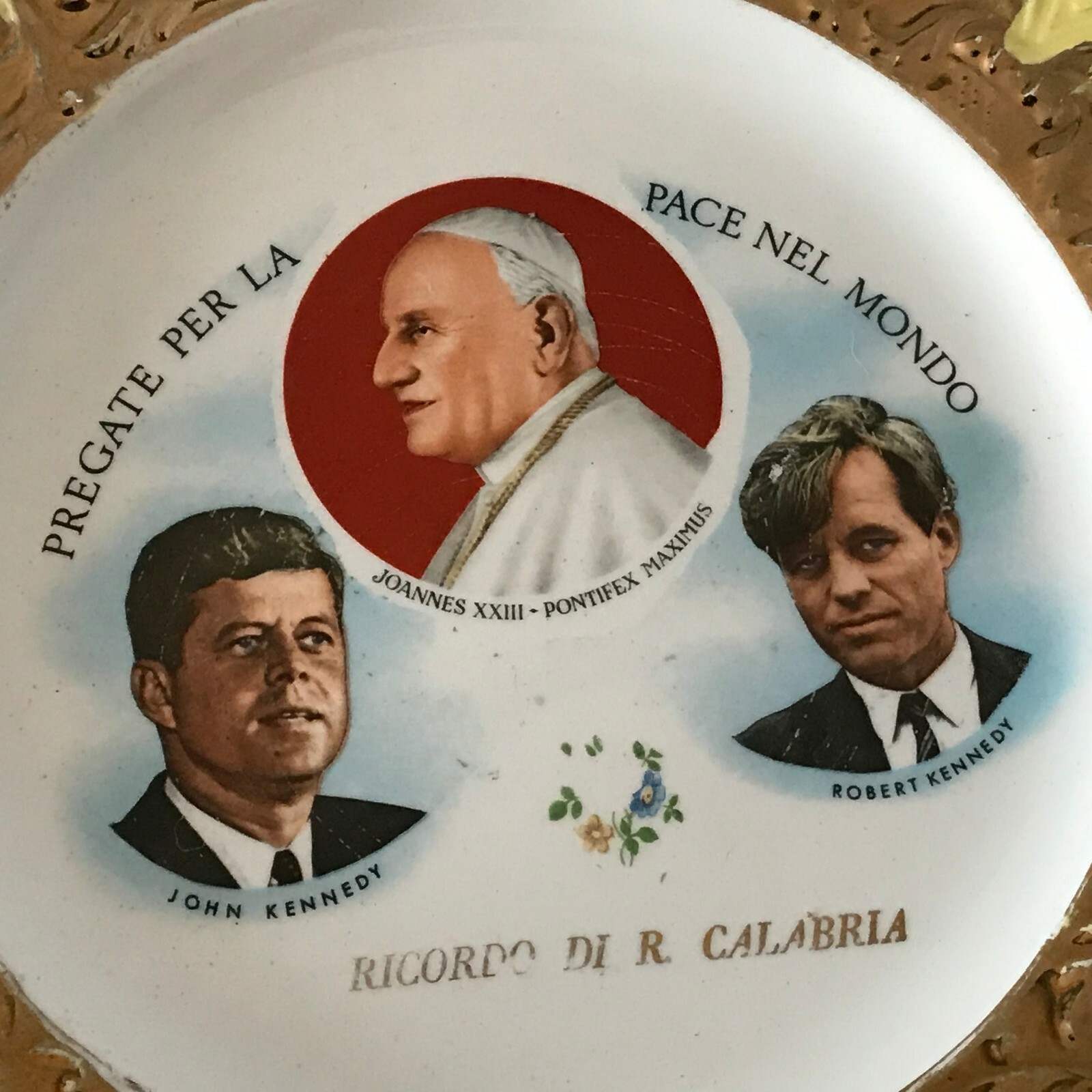 Diamondstone Collector Plate Joannes XXIII Pontifex Maximus John Robert Kennedy