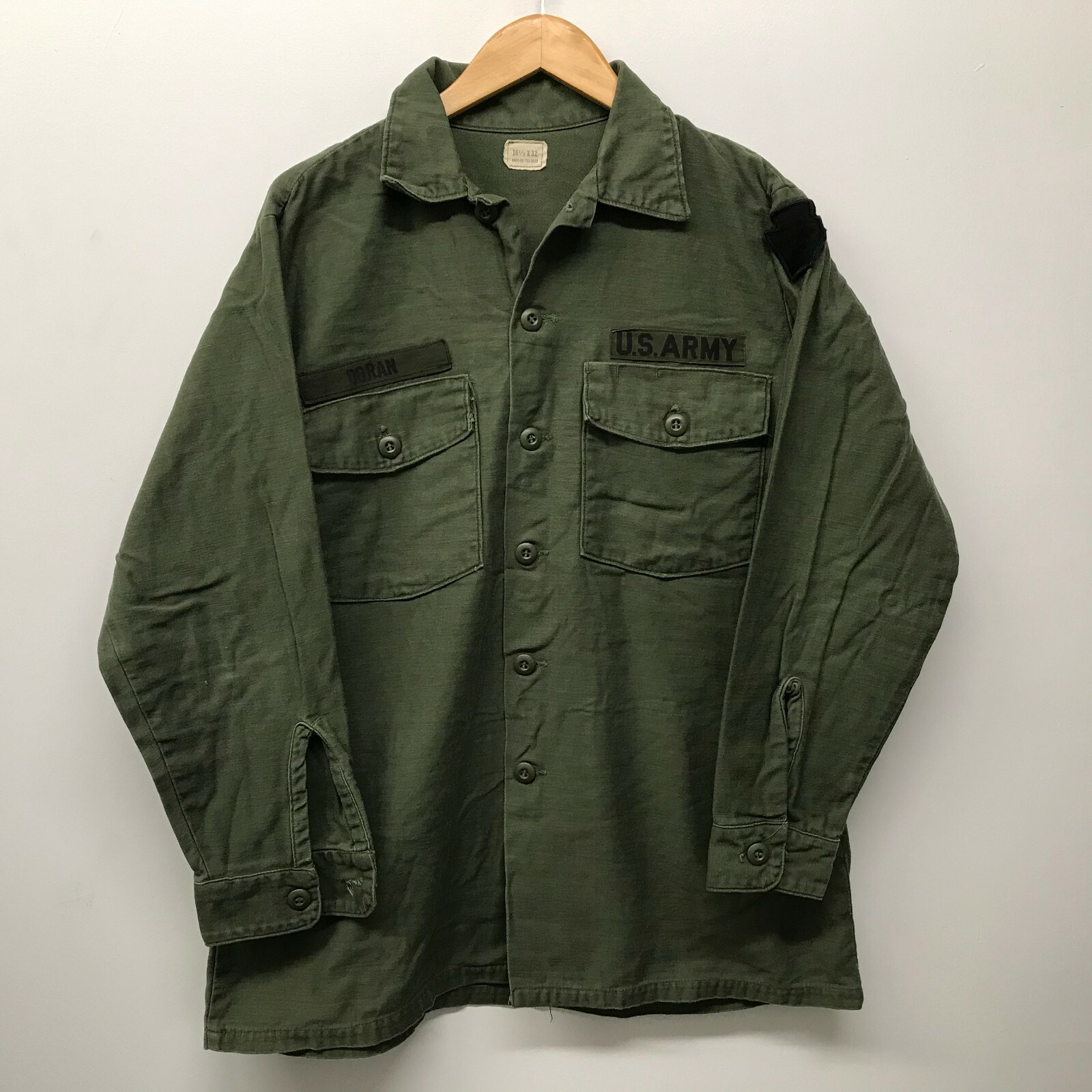 usarmy og107 グッドコンディション Vintage OG107 Fatigue Shirt, 16 1/2 x 32 US Army 1960's
