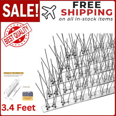 OFFO Bird Spikes With Stainless Steel Base Durable Bird Repellent Spikes Arrow
