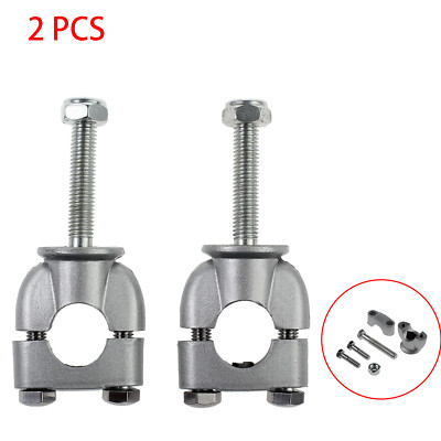 2x 22mm 7/8'' Motorcycle Handlebar Risers Clamp Metal Mount For ATV Dirt Bike