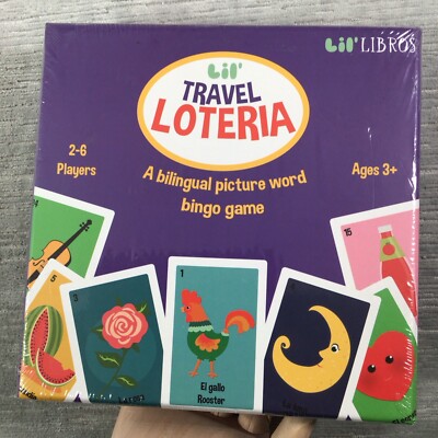 Lil' Travel Lotería Bilingual Picture Bingo Game English Spanish NEW Chicano MX