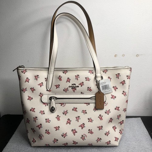 Coach Taylor Tote With Floral Bloom Print Zip Tote Bag 27165