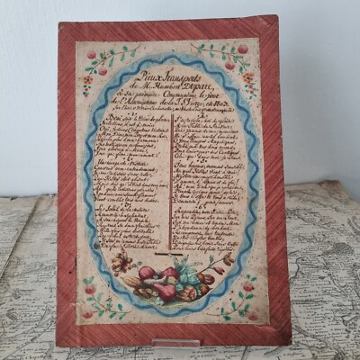 1803 Manuscrit 1ere Communion Humbert Duparc Canivet Début XIXè 