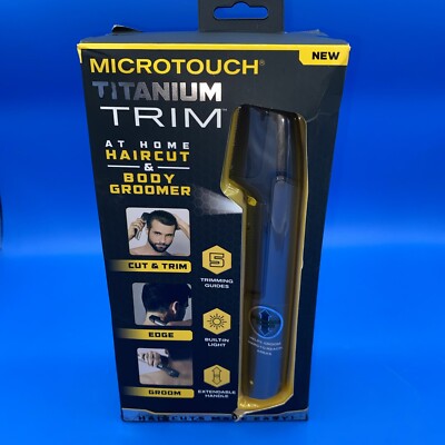 MicroTouch Titanium Trim At Home Haircut & Body Groomer w/ Built in Light