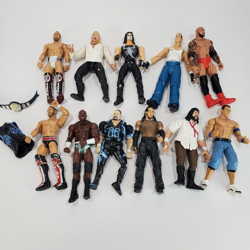 WWE ジャックス製 10体セット　ジャンク品 Lot of 11 Vintage Jakks 1999-2006 WWE Wrestling Action