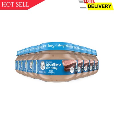 Gerber Baby Foods 2nd Foods Meat, Beef & Gravy, Mealtime for Baby, 2.5 Ounce ...