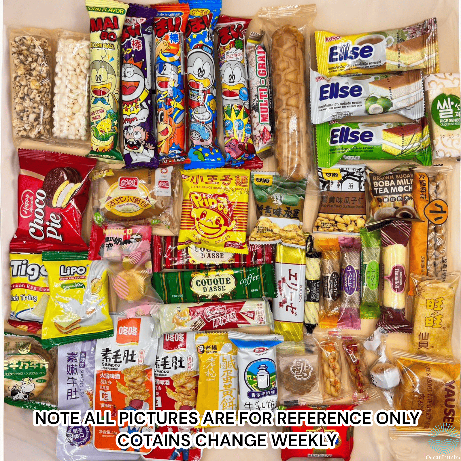 80 Pieces With Drink & Ramen Mix Variety Asian Snack Box Japanese Korean Taiwan