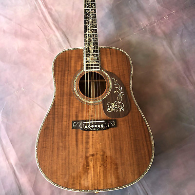 41 ''D-45 Solid Acacia acoustic guitar with abalone setting  rosewood fingerboard