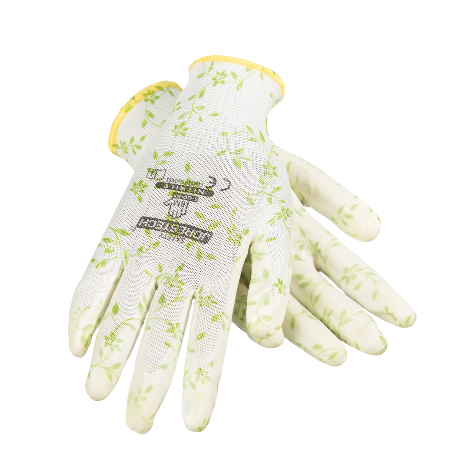 Garden Gardening Yard Gloves Nitrile Dipped Anti-Slip Knit Wrist 4 pairs NEW
