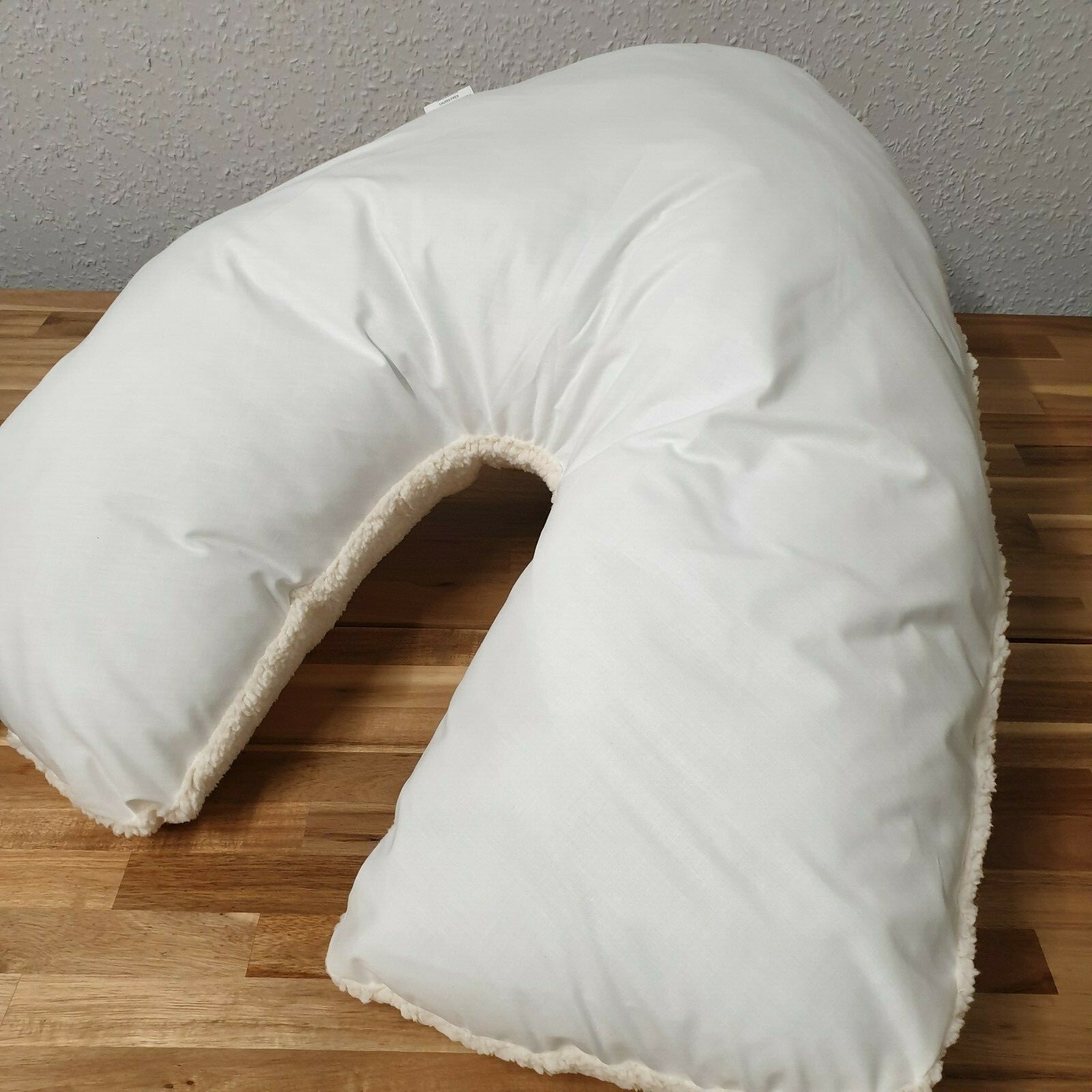 V Shaped Luxury Support Pillow Teddy Sherpa Fleece Removable Zipped