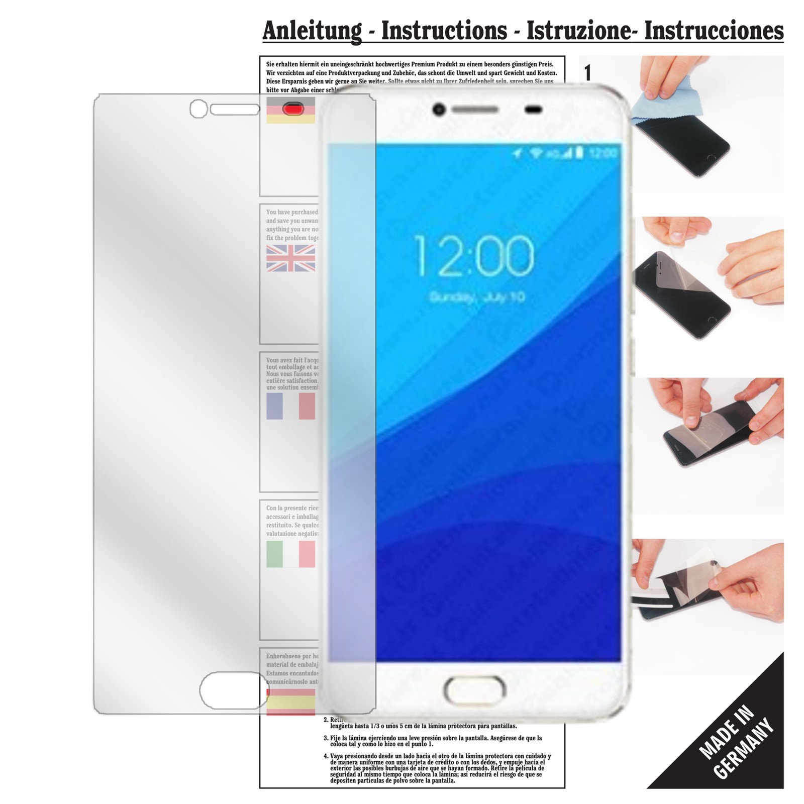 Dipos Displayschutzfolie Für Huawei Honor 6 Plus – 3x Vorderseite + 3x Rückseite, Kratzfest