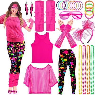 80er Jahre Outfit Damen 80er Retro Party Outfit Damen 80er 90er Outfit Damen ...