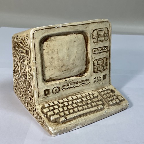 John D. Richards Vintage Plaster Art Early Computer