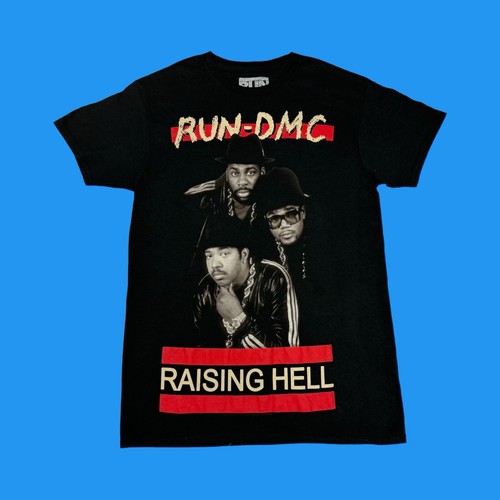 RUN DMC Raising Hell Black Tee　ラップTシャツ RUN DMC T Shirt Mens Size Small Graphic Iconic Hip Hop Raising