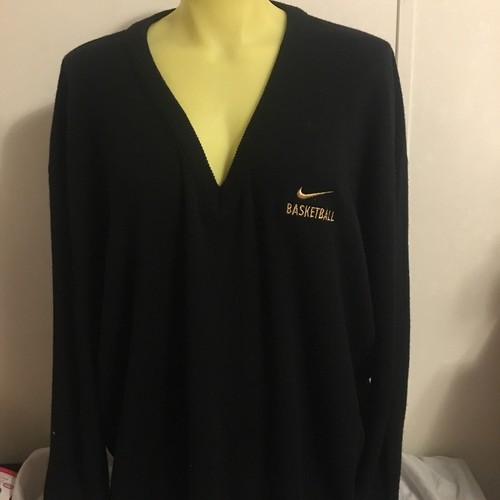 NIKE Vintage 90s Basketball V Neck Sweater 2x Acrylic