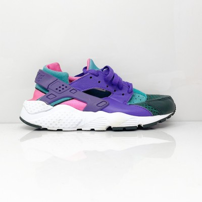 Nike Boys Huarache Run Now BQ7096-300 Фиолетовые кроссовки для бега, размер 4,5 года