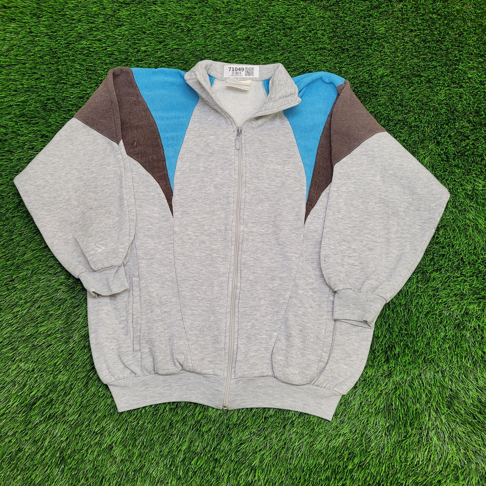 Vintage 80s Adidas Track Jacket Mens Medium Blue Full Zip Trefoil Made  Taiwan | eBay