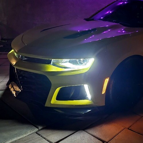 KUAFU Front Bumper DRL Fog Lights Lamps Left & Right For Chevy Camaro ZL1 16-23