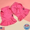 Dog Dresses for Medium Dogs Girl, 2-Pack Pink Clothes Small Girl Summer I Love My Mommy Daddy Puppy Dress Shirt Lightweight Pet Outfit Cat Apparel(XS)