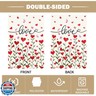 Valentines Day Garden Flag 12x18 Inch Double Sided Love Heart for Anniversary Wedding Yard Outdoor Decorations
