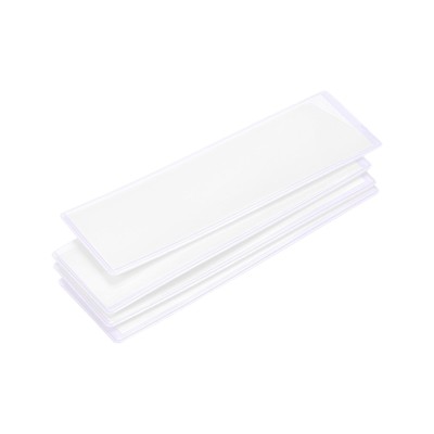 Label Holder 6'' x 2'' for Shelves Organize with Rubber Self Adhesive 6pcs