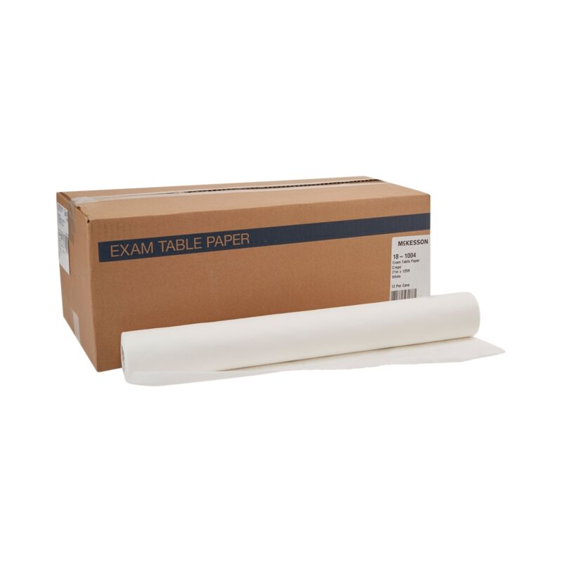 McKesson Exam Table Paper Premium White Crepe 21 in x 125 ft 12 Rolls