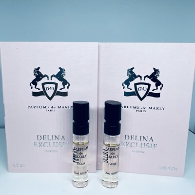 2 Parfums de Marly Delina Exclusif Eau de Parfum Sample Spray Vial 1.5ml/0.05oz
