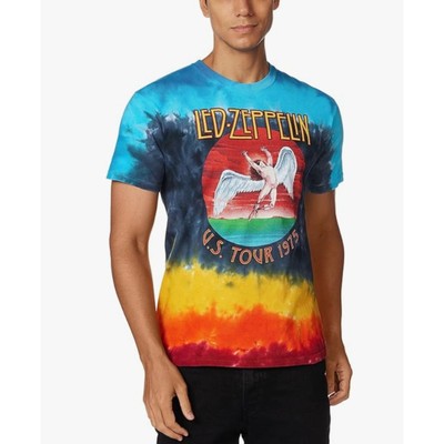 NWT Led Zeppelin Tie-Dye Icarus 1975 Liquid Blue Men's T-Shirt XL