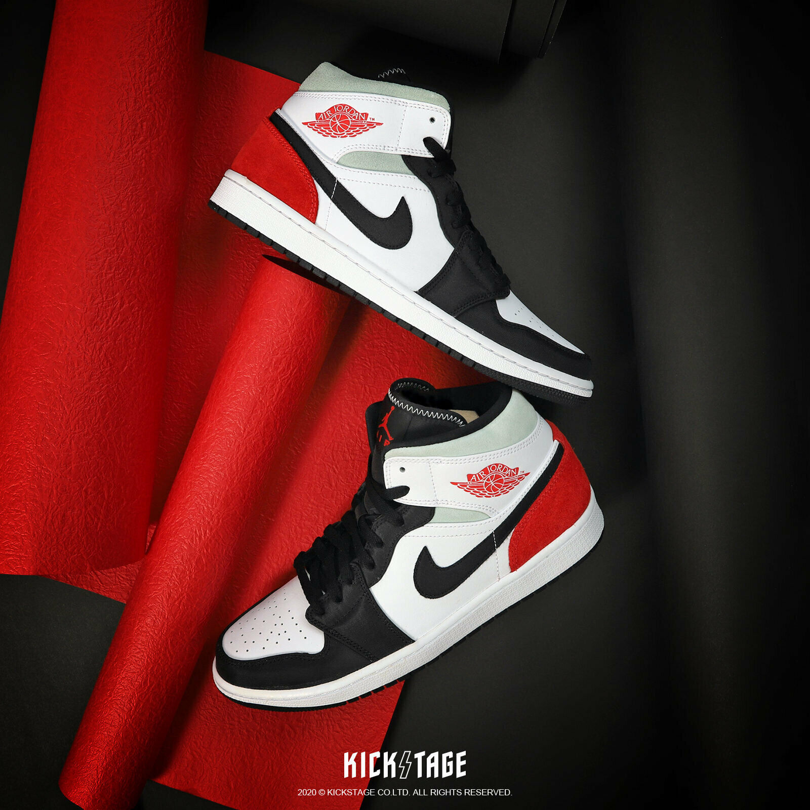 nike air jordan 1 mid union black toe